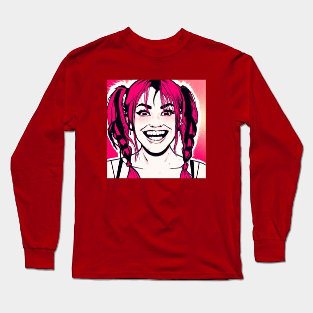 Wild Girl With Red Braids Long Sleeve T-Shirt by Star Scrunch